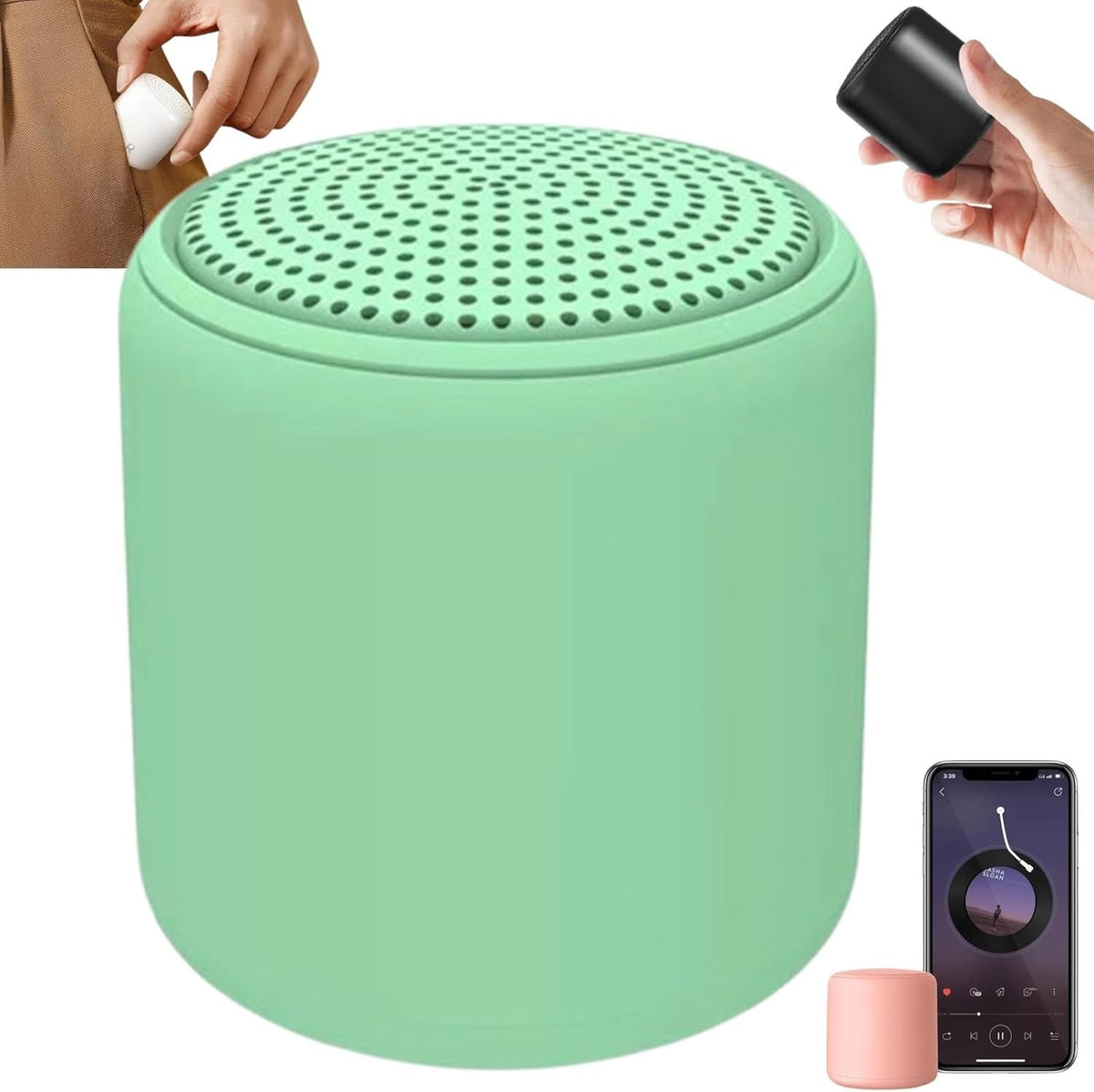Portable White Noise Sound Machine Bluetooth Travel Speaker matcha green