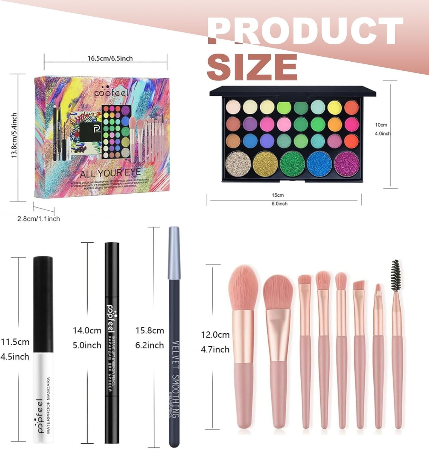 All In One Makeup Kit Gift Set Eyeshadow Lipstick Blush Full Bundle