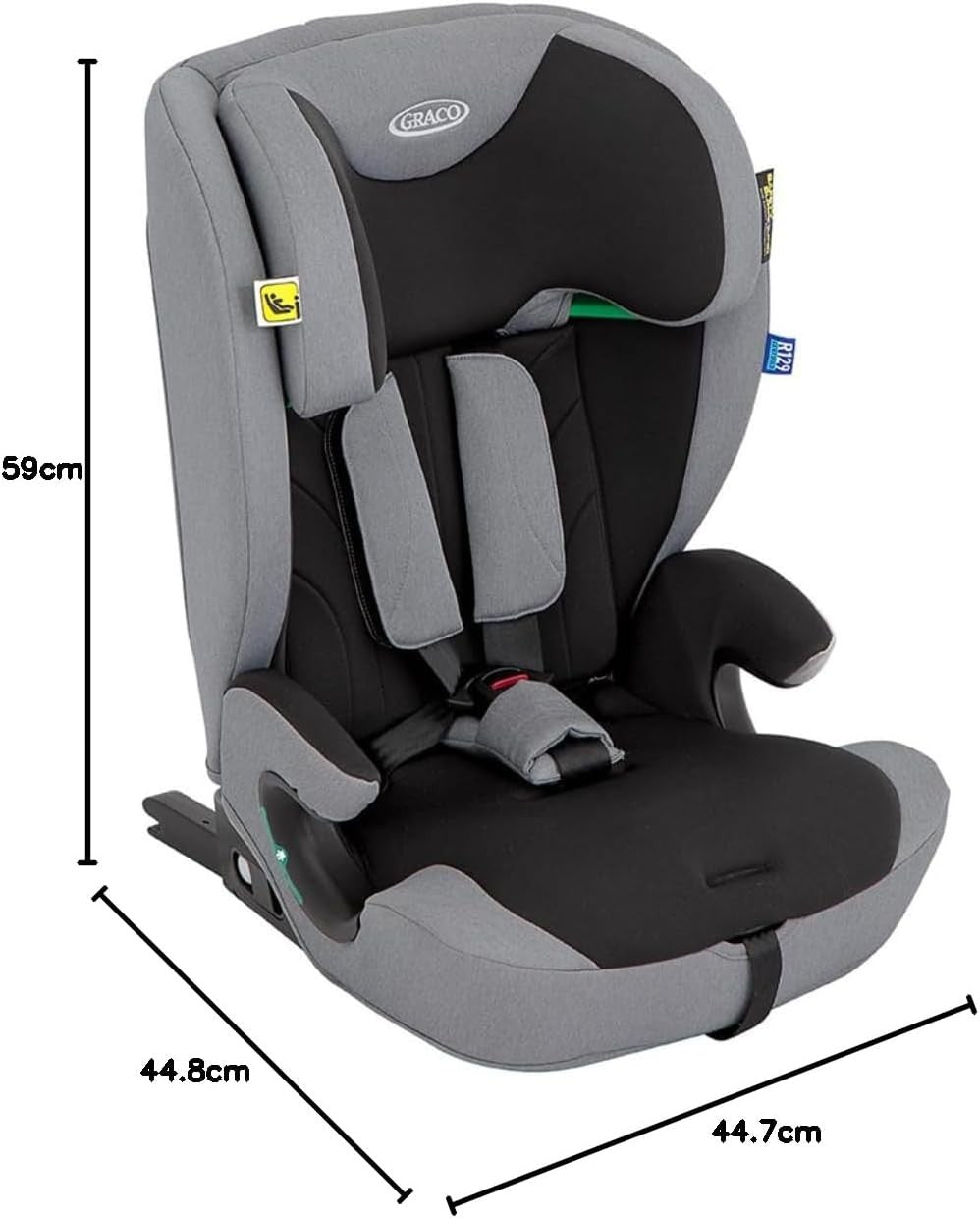 i-Size Harness Booster Car Seat ISOFIX Top Tether 76–150cm 15m–12y