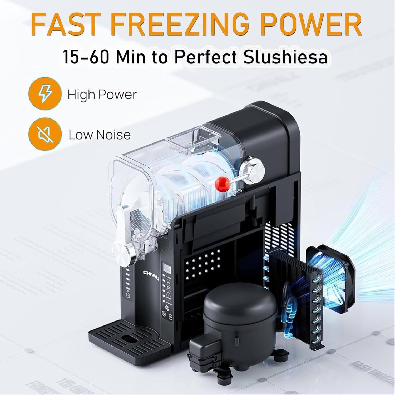 Slushy Machine No Ice Needed Frozen Drink Maker 6 Presets Cocktails