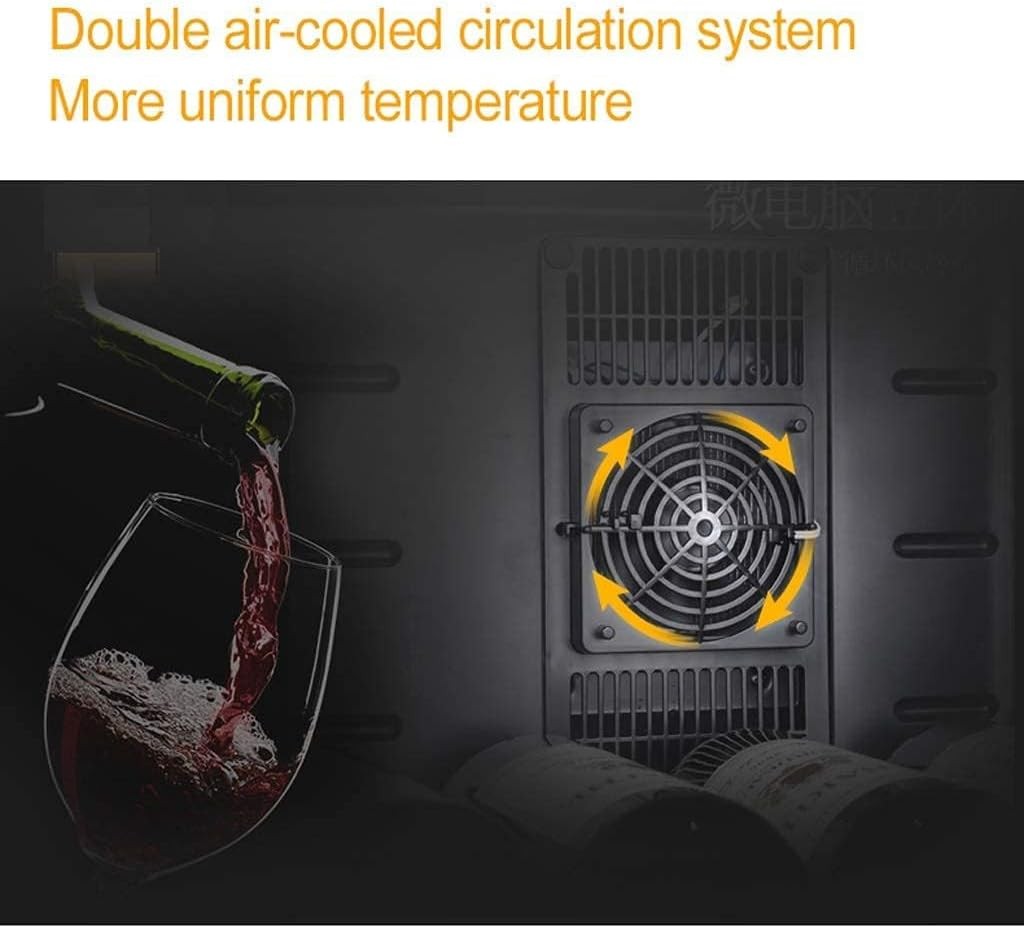 8 Bottle Wine Cooler Fridge Digital Control Glass Door Quiet Countertop