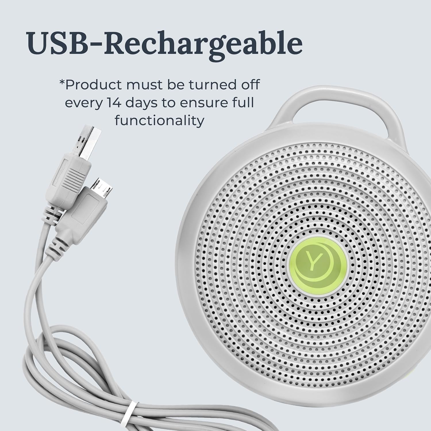 Portable White Noise Machine for Baby | 3 Soothing Sounds, Travel Size, Night Li