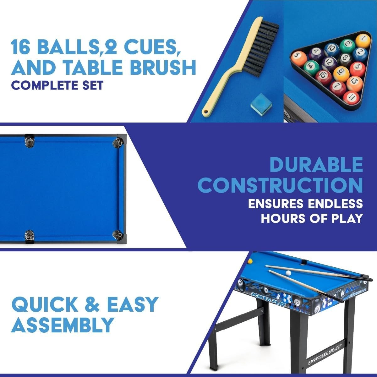 3FT Mini Pool Table Game Portable Billiards Set for Kids Adults