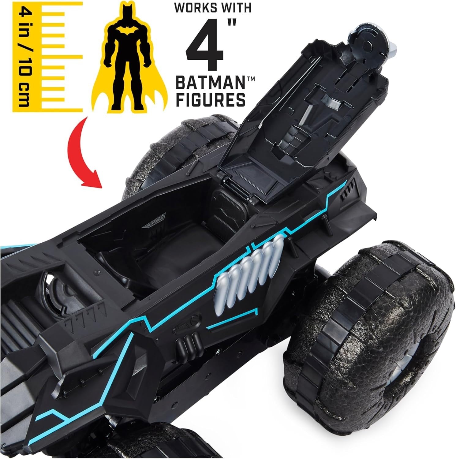 All-Terrain Batmobile RC Car – Remote Control Vehicle w/ Water-Resistant Design