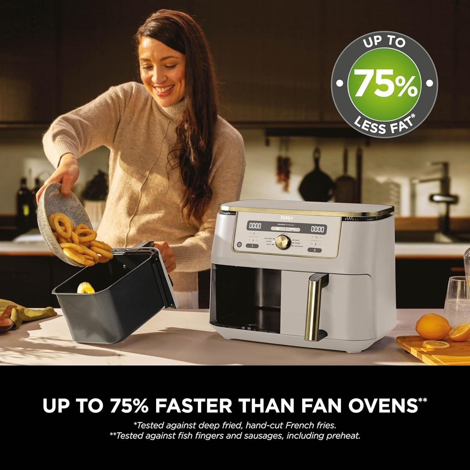 Dual Zone Digital Air Fryer 9.5L 6-in-1 No-Oil Cooking Extra-Large Capacity