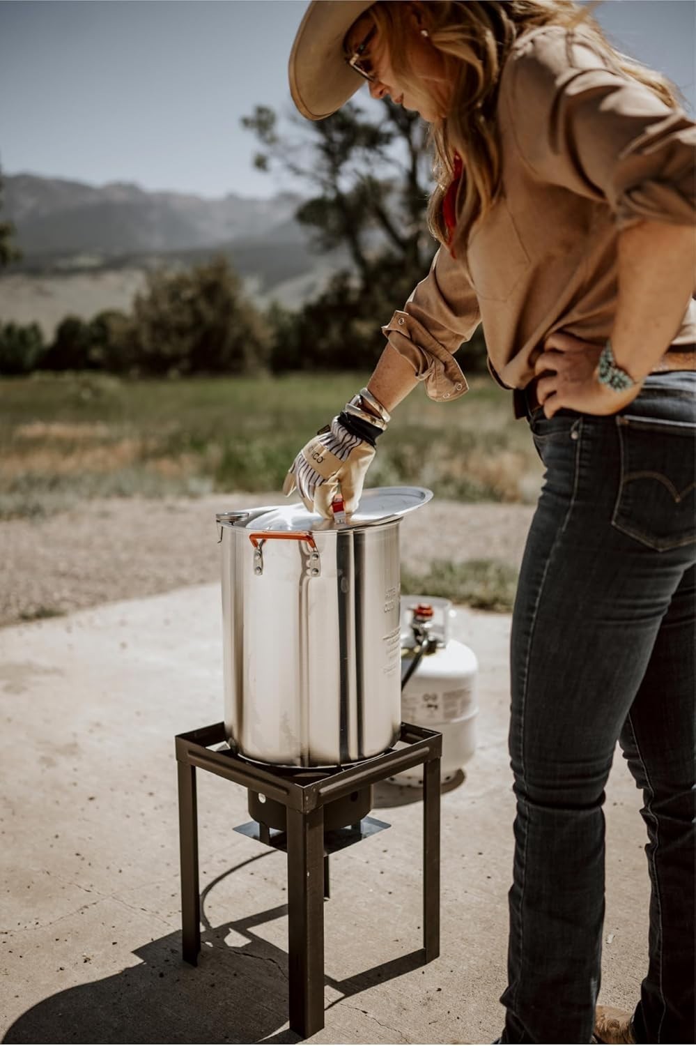 30QT Turkey Fryer & 10QT Fish Fryer Outdoor Propane Cooker Set