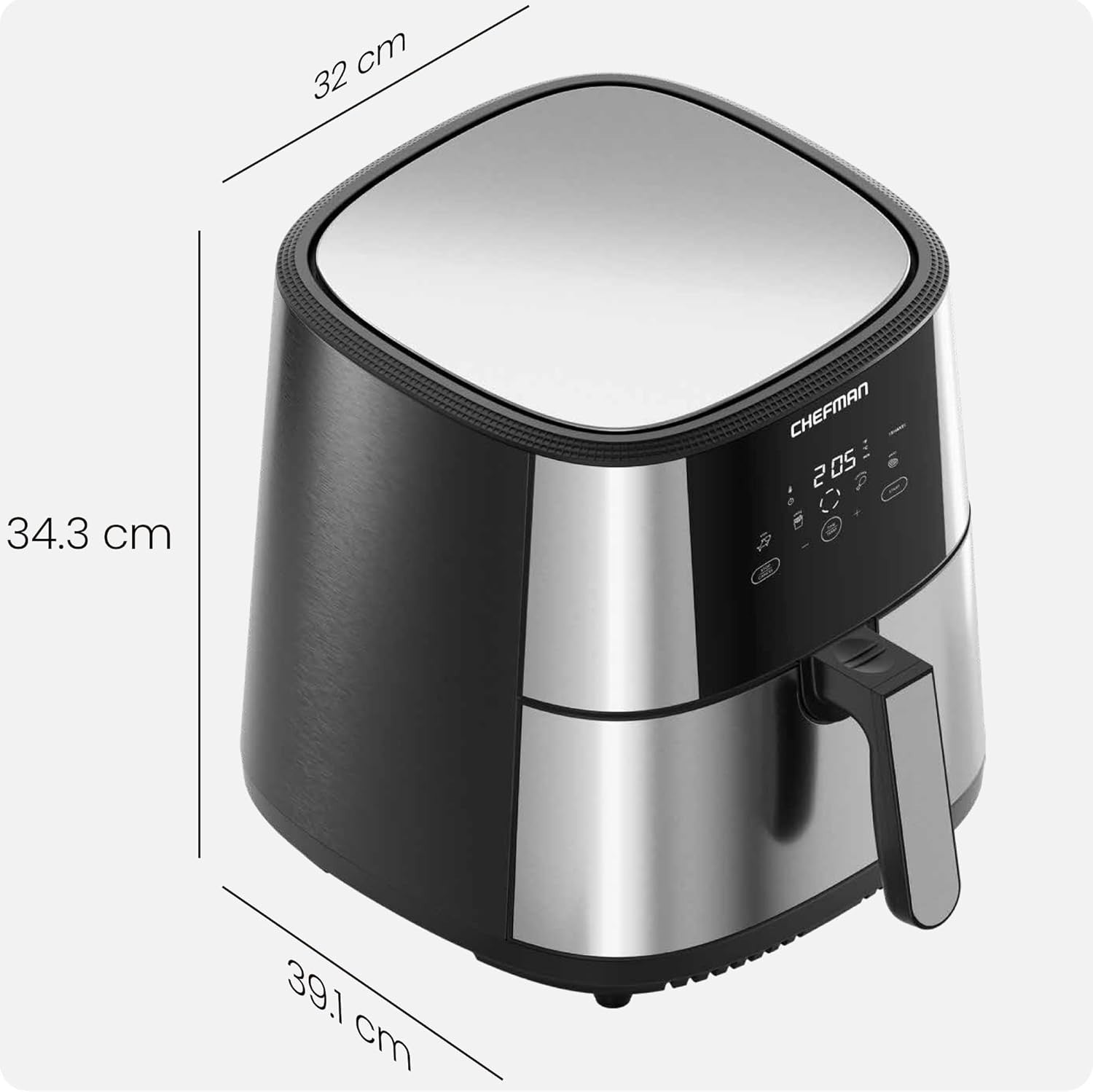 Air Fryer 7.5L XL Family Size, 1800W, No Oil, 4 Presets, Dishwasher Safe