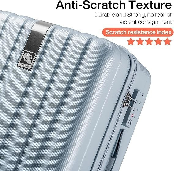 20” Lightweight Hard Shell Carry On Spinner Suitcase Lock