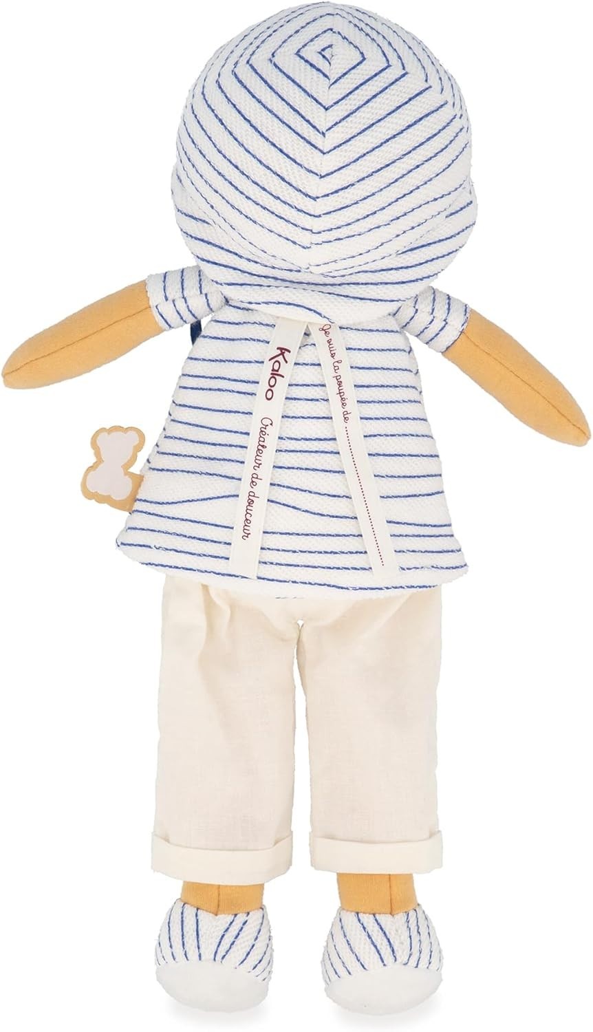 32cm Soft Fabric Rag Doll Sailor Outfit Personalised Ribbon Baby Gift Box