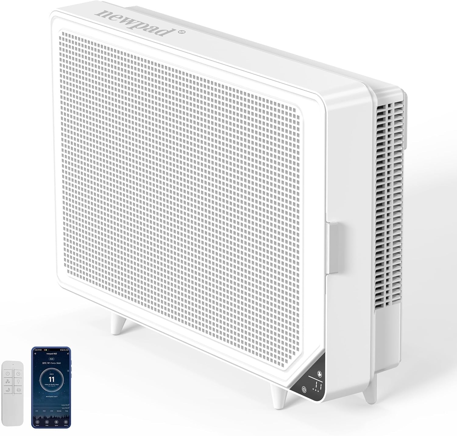 Wall Mounted HEPA Air Purifier Large Room WiFi Auto Sleep Mode