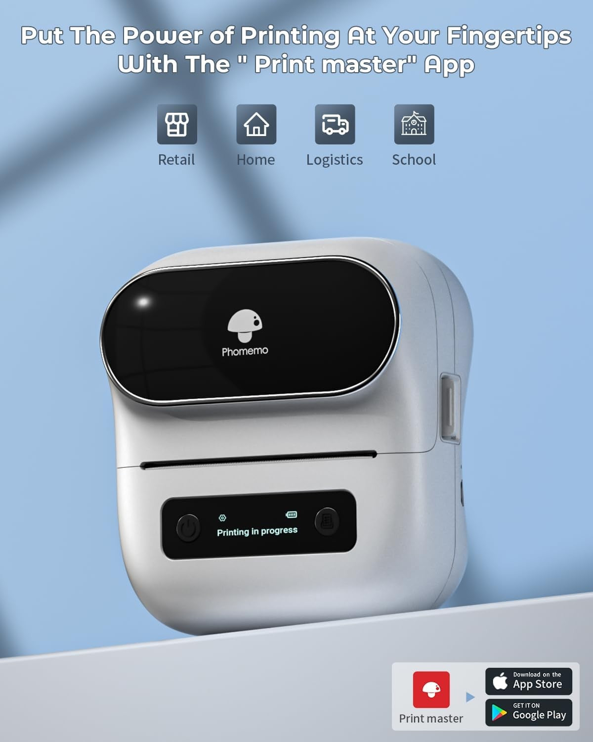 Phomemo M220 Portable Thermal Label Printer for Home & Small Business