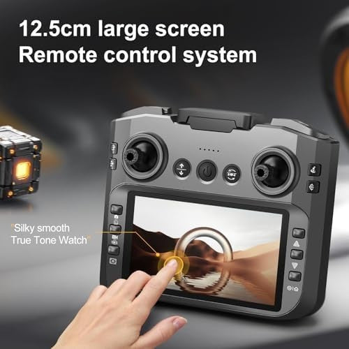 Foldable Drone with LCD Screen Remote, Dual 720P Cameras & 2 Batteries