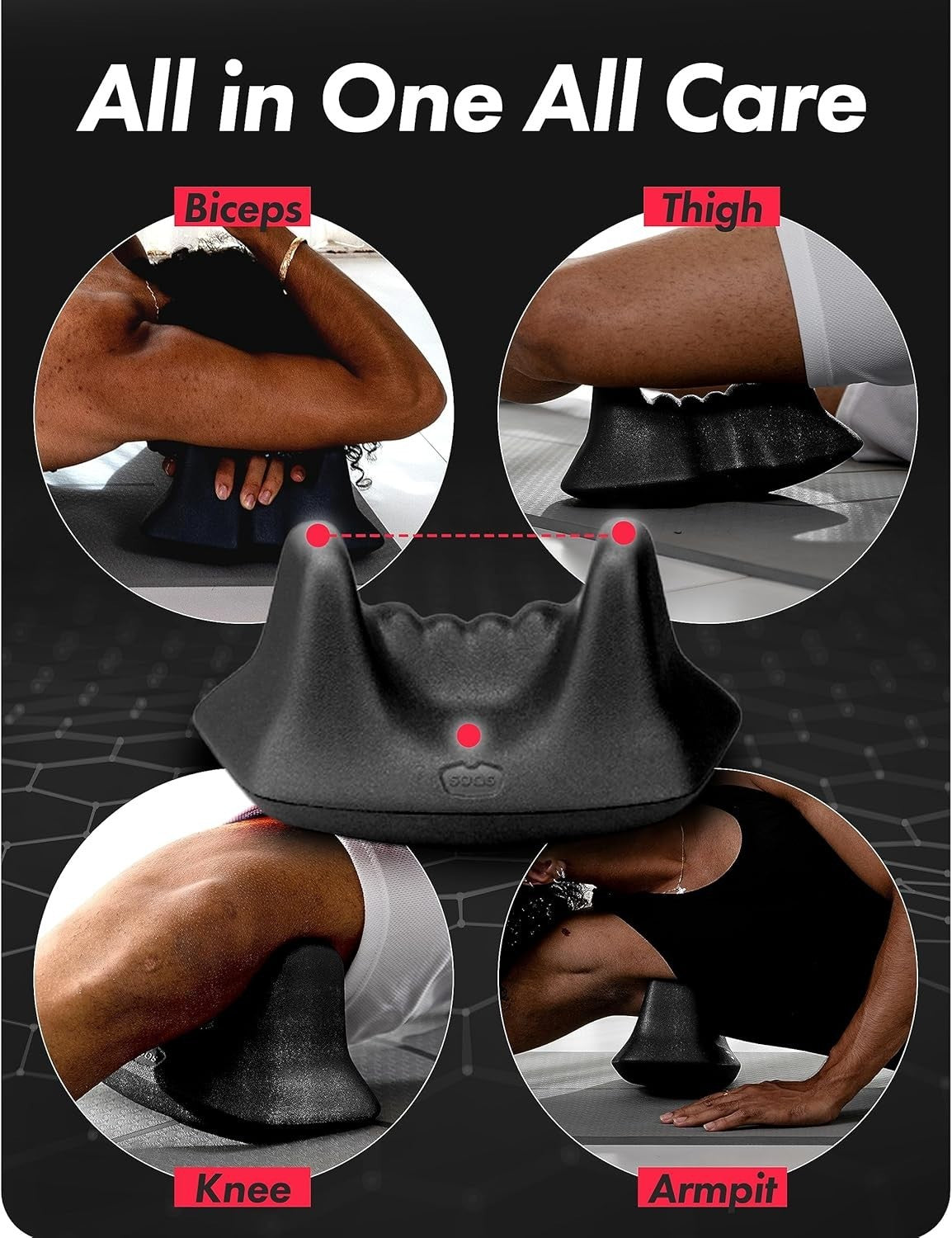 Deep Tissue Hip & Back Massager for Lower Back Pain Relief & Full Body Stretch