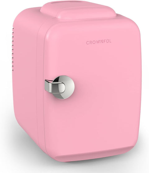 Portable Mini Fridge 4L Cooler & Warmer for Bedroom Office Car Pink