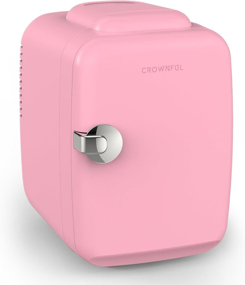 Portable Mini Fridge 4L Cooler & Warmer for Bedroom Office Car Pink