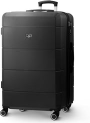Large Jetset Checked Suitcase 28” ABS Hard Shell 4 Wheel TSA Lock