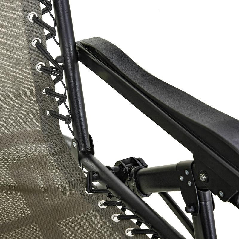 Folding Recliner Rocking Chair Zero Gravity Garden Lounger Cup Holder