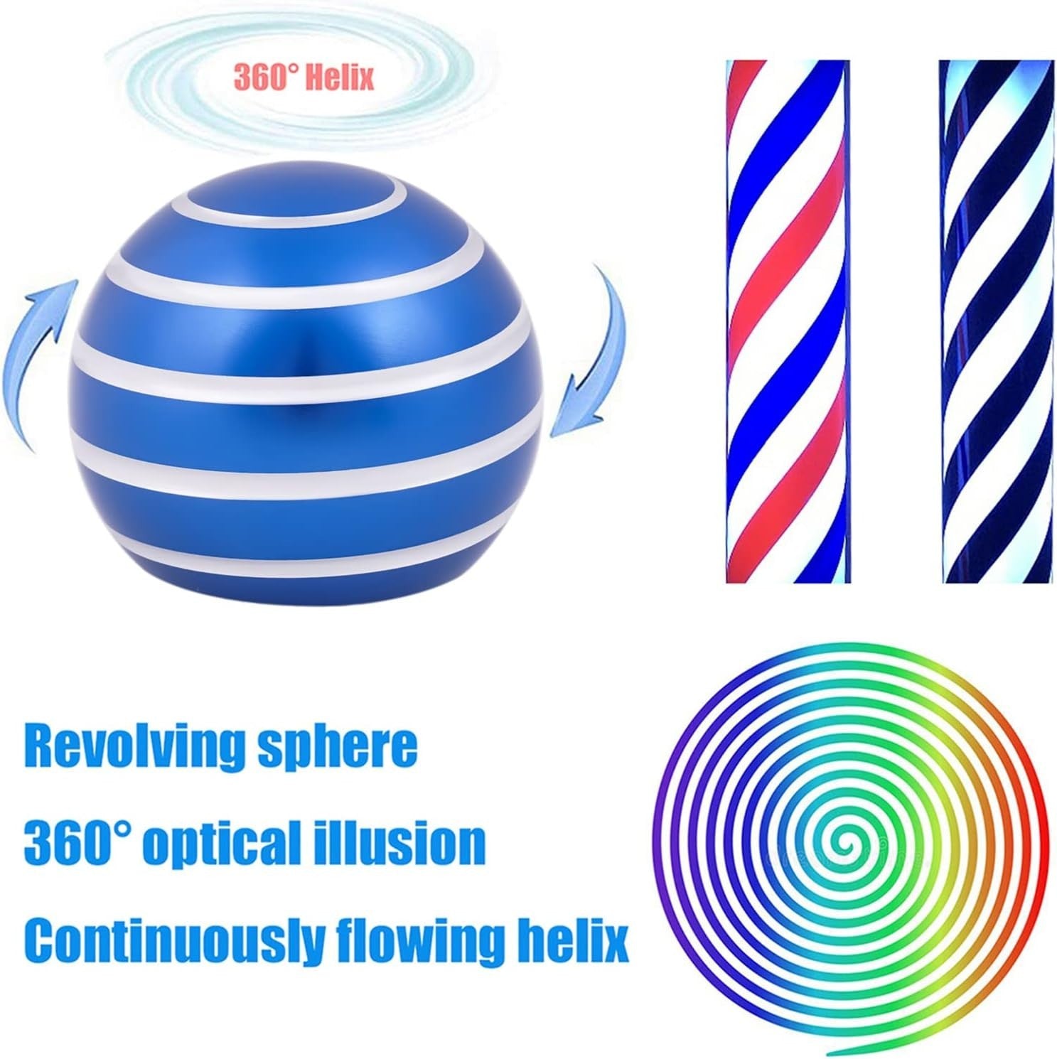 Kinetic Optical Illusion Desk Spinner Metal Focus Stress Relief Toy