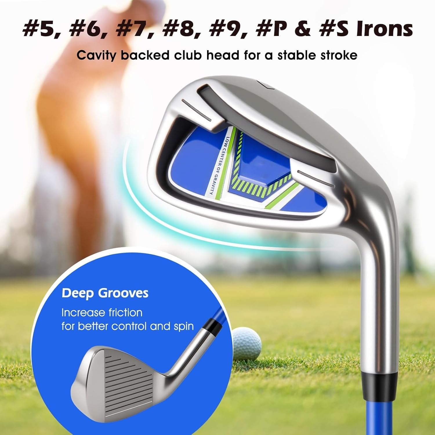 Right Hand Golf Club Set 12pc Woods Irons Wedges Putter Stand Bag