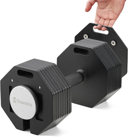 Adjustable Steel Dumbbell 2kg Increments Non Roll Compact Home Gym Weight