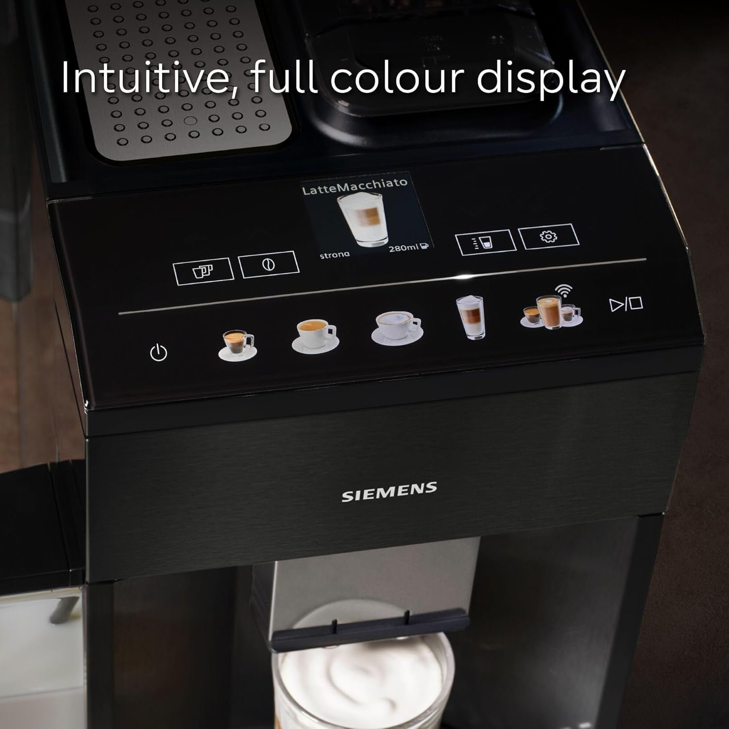 Smart Bean-to-Cup Coffee Maker Auto Milk Clean One-Touch Drinks