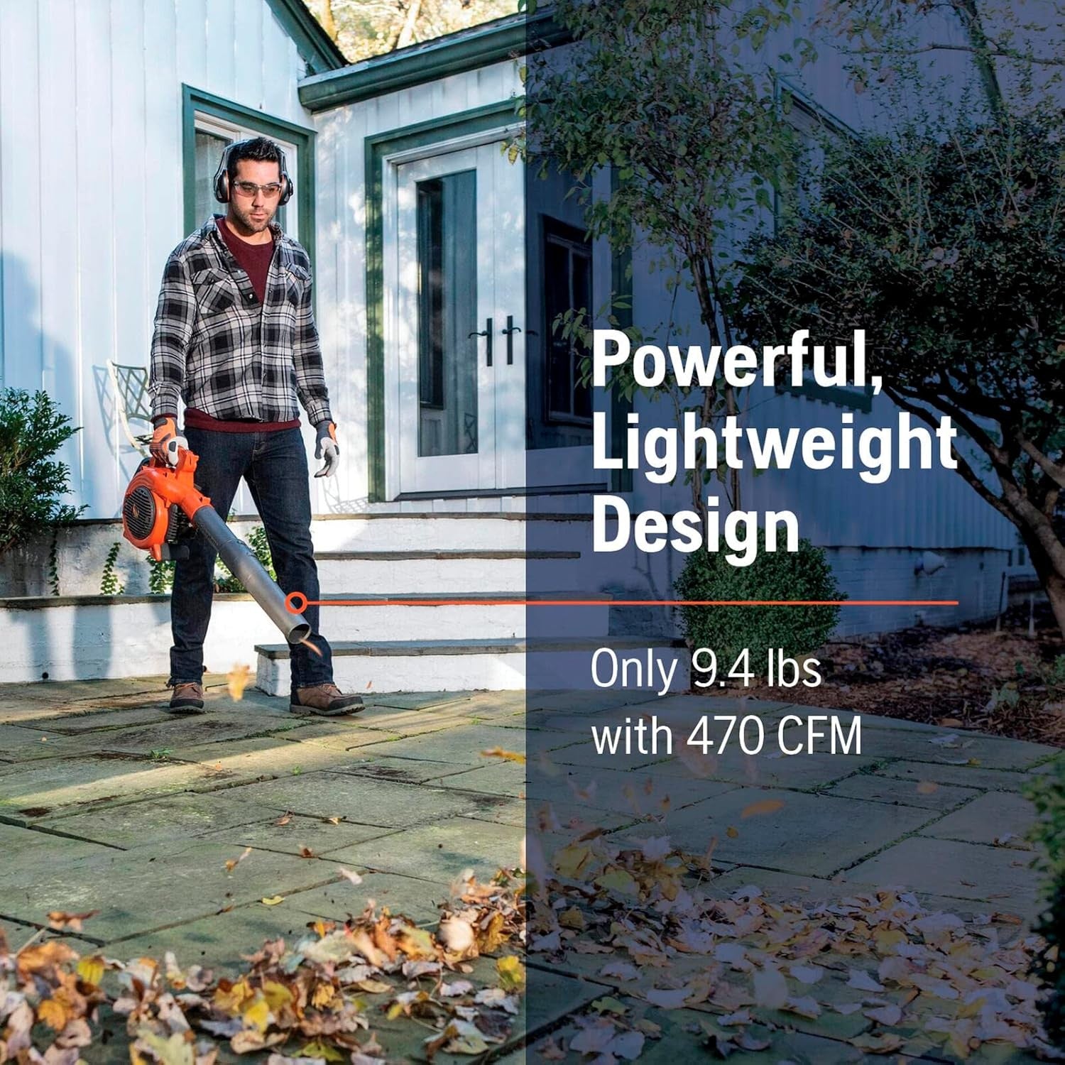 Petrol Leaf Blower 28cc 2-Stroke 170MPH High Power Handheld Garden Cleaner
