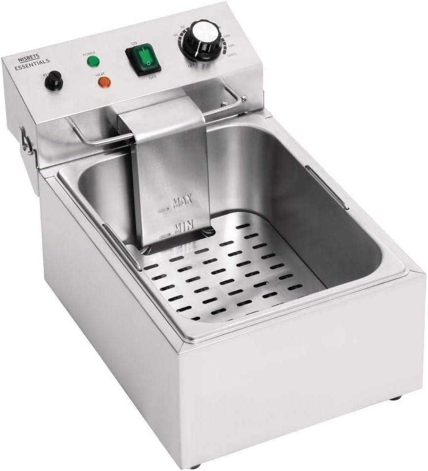 5L Electric Deep Fryer Stainless Steel 3kW Commercial Dial Control