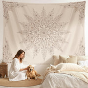 Boho Mandala Wall Tapestry 130x150cm Floral Medallion Decor