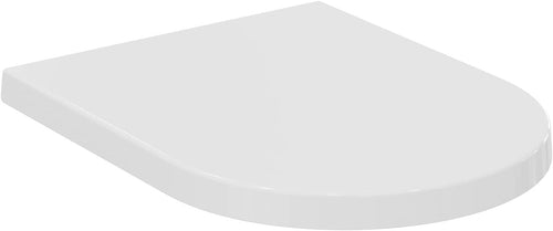 Oval Toilet Seat White Duroplast Blend Curve Removable Metal Hinges