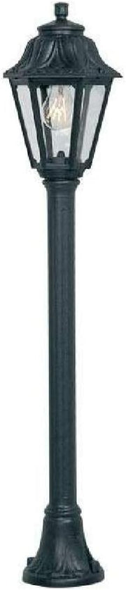 Black Traditional Outdoor Post Lantern 110cm IP55 Garden Light