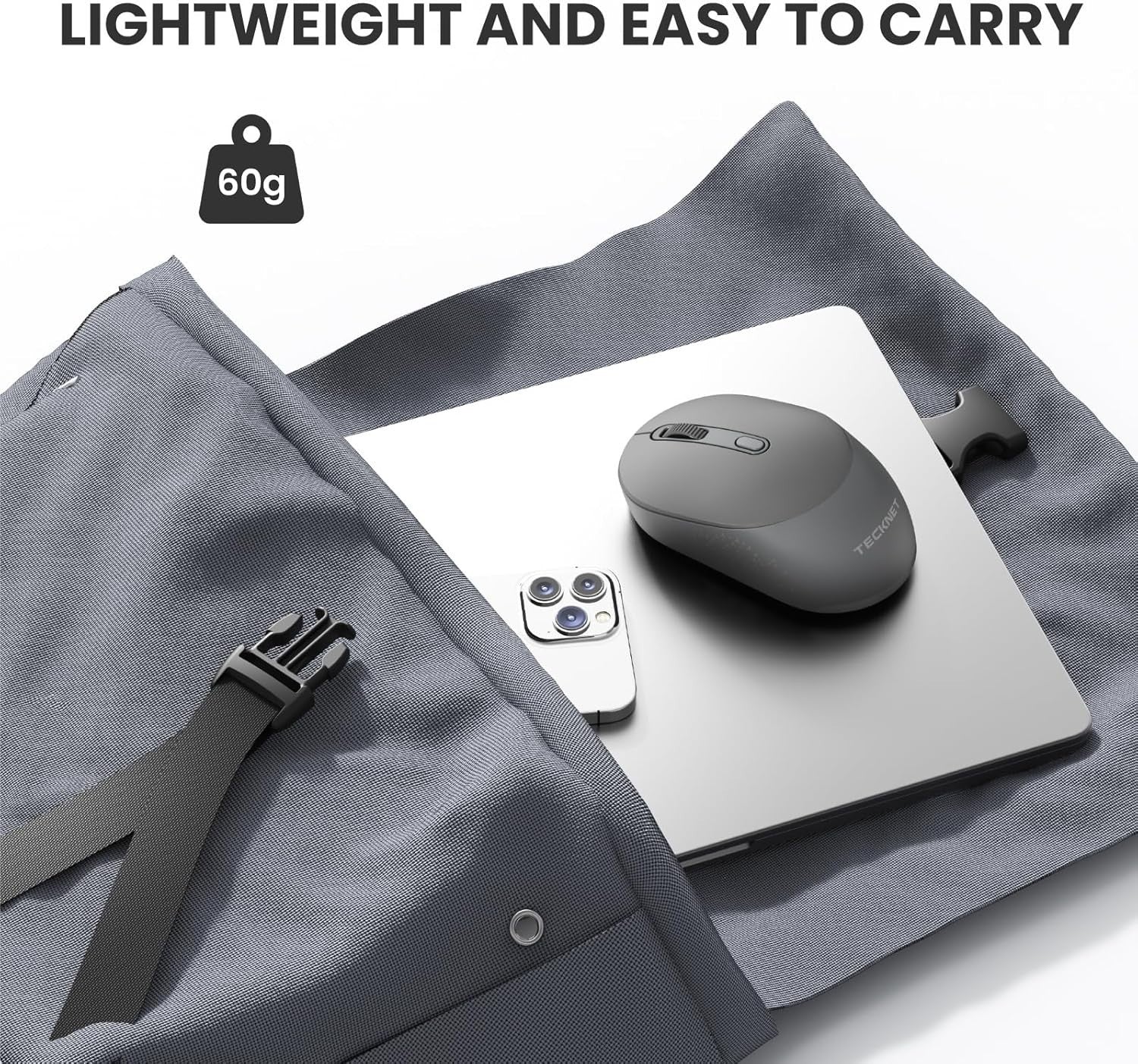 Dual Mode Bluetooth Wireless Mouse Silent 1600 DPI Ergonomic Laptop PC