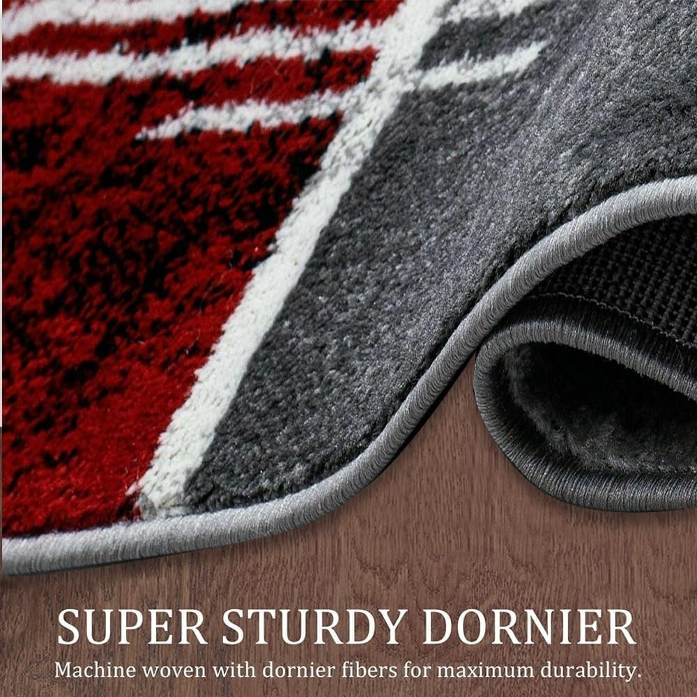 Red Door Mat Rug 60x110cm Soft Thick Pile Non Shed Indoor Kitchen Hallway