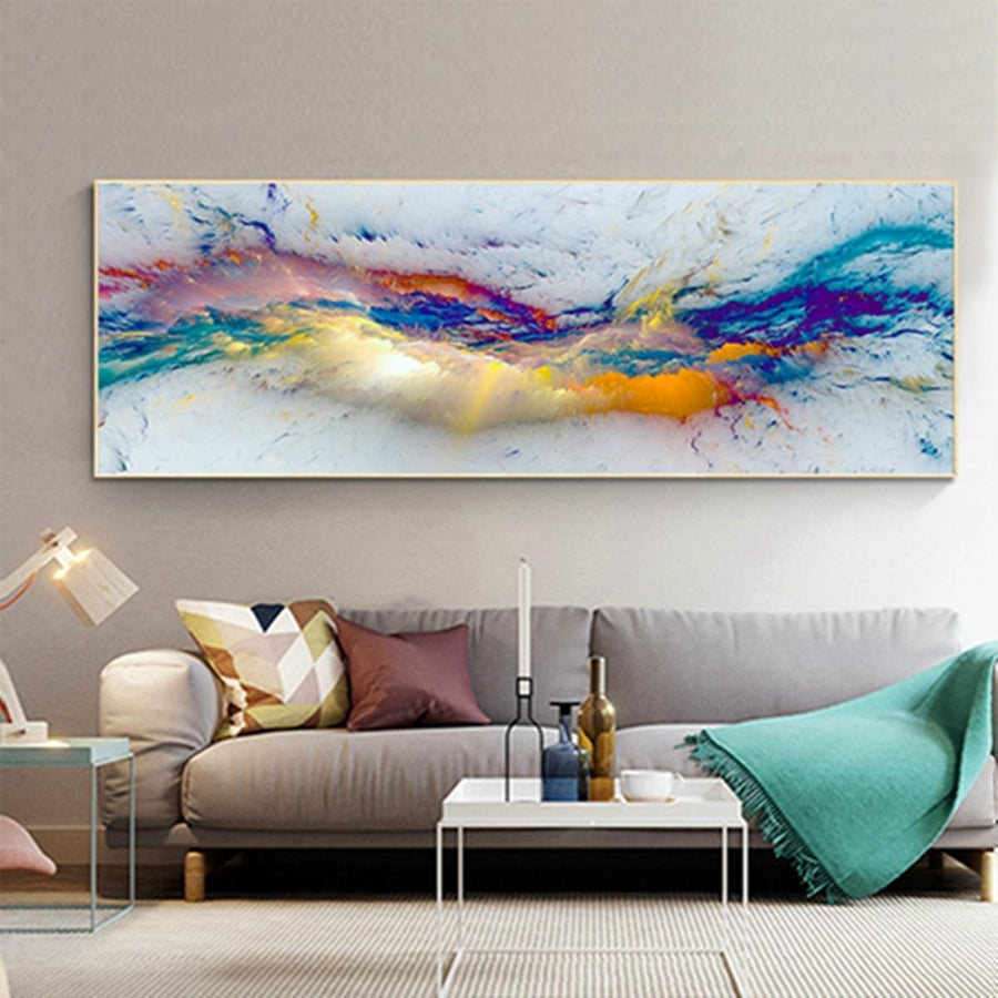 Large Islamic Canvas Poster 80x240cm Abstract Ink Wall Art