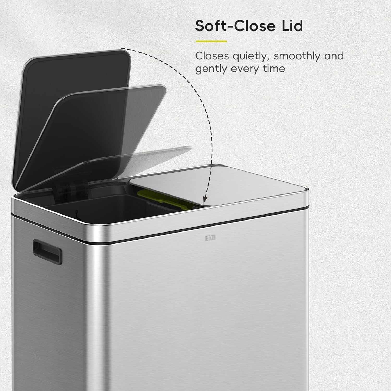 60L Dual Recycling Kitchen Bin 30L+30L Soft Close Pedal