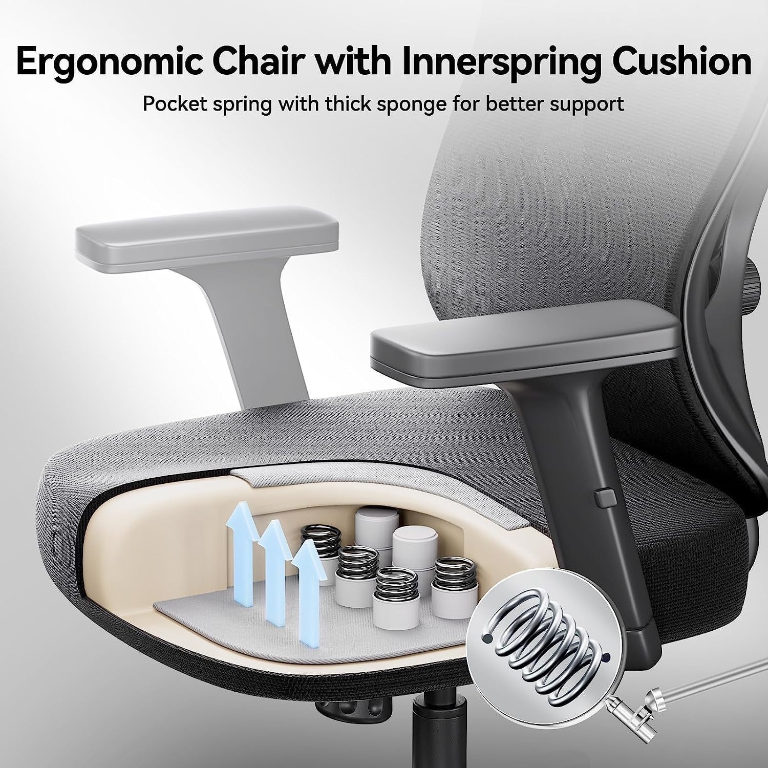 Ergonomic Mesh Office Chair Lumbar Support Adjustable Desk Rolling High Back