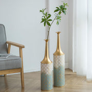 Extra Large Tall Floor Vases Set Metal Pampas Vase Modern Living Room Decor