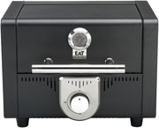 Portable Gas BBQ Grill with Lid Thermometer Tabletop Outdoor Camping