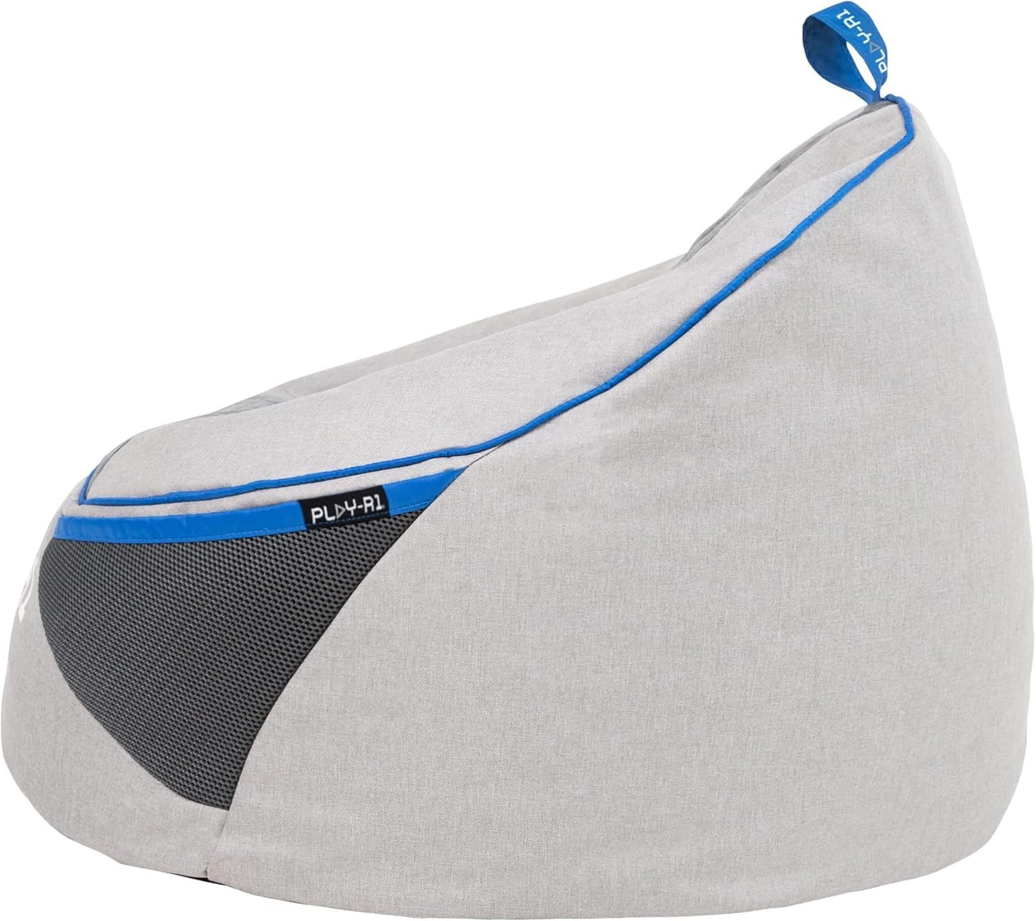 Kids Grey Bean Bag Chair for Gaming, Playroom, Bedroom - Lightweight, Durable