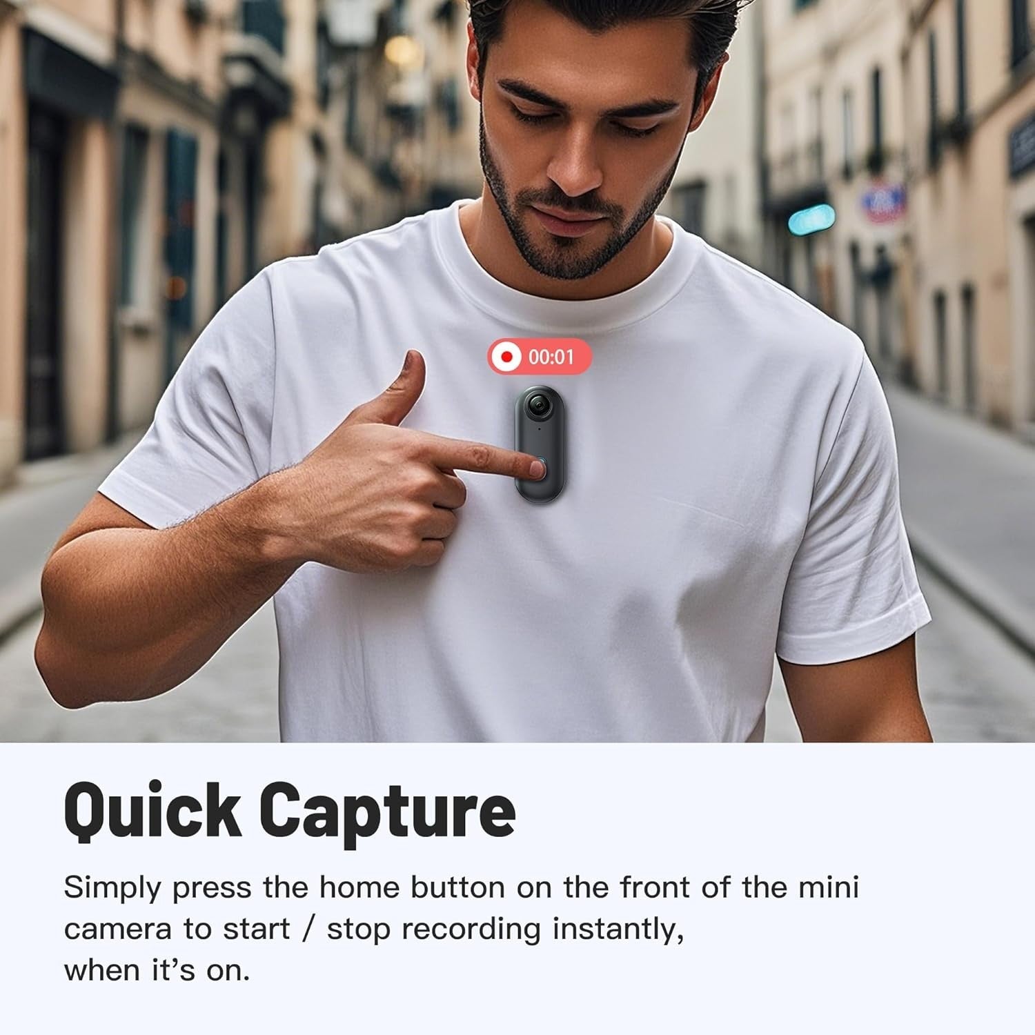 128GB Mini Body Camera 1080P Wearable Action Cam Magnetic Portable DVR