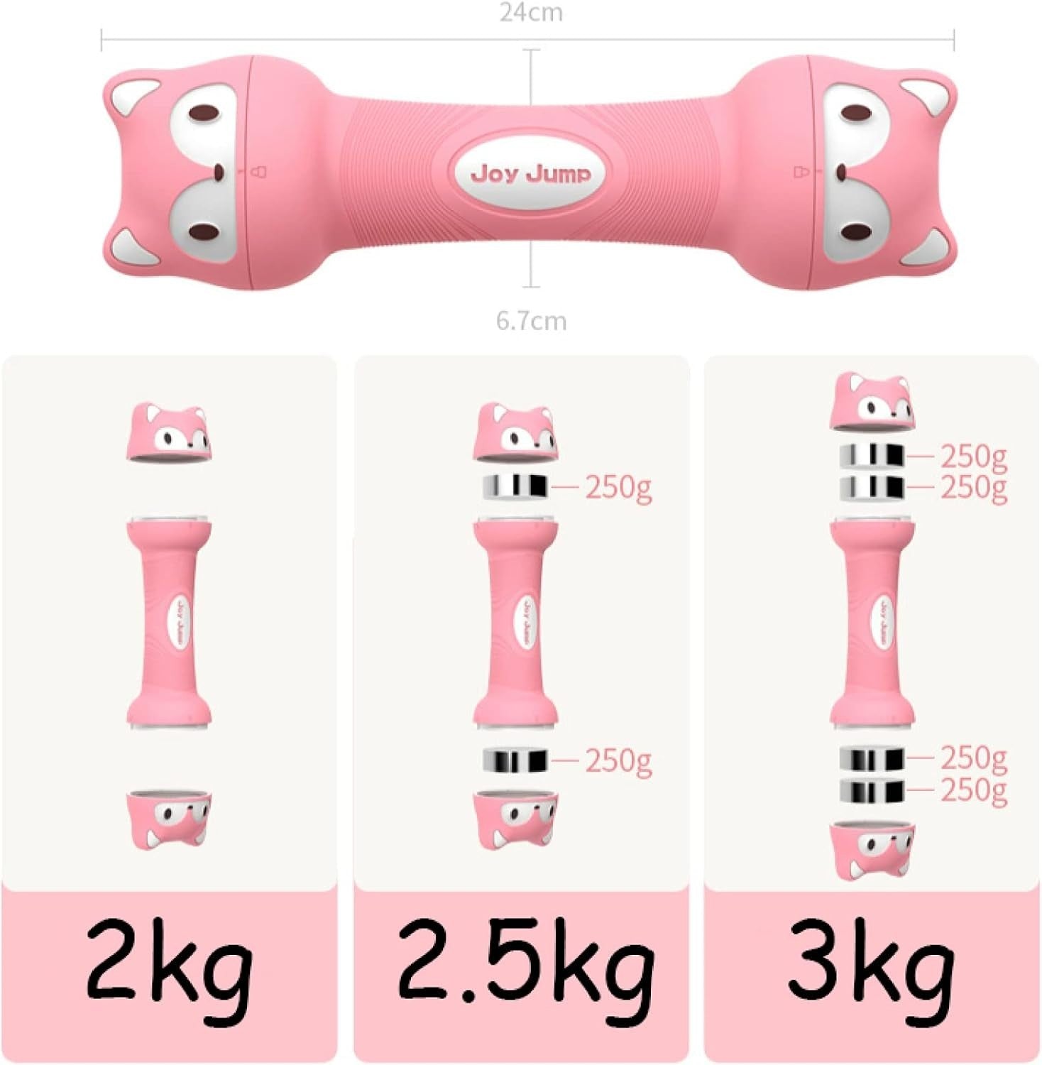 Adjustable Dumbbells Pair 2–4kg Hand Weights Home Fitness Set