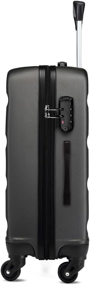 66cm ABS+PC Checked Suitcase Lightweight Spinner Trolley TSA Secure Lock