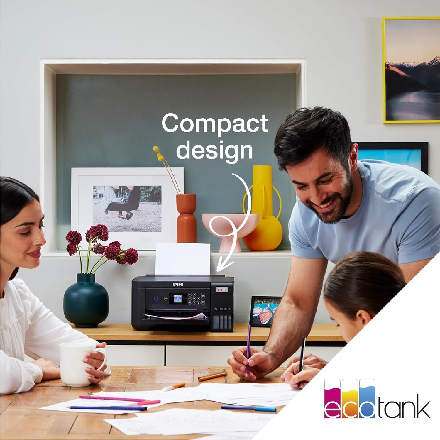 Black EcoTank ET-2851 A4 Multifunction Wi-Fi Ink Tank Printer