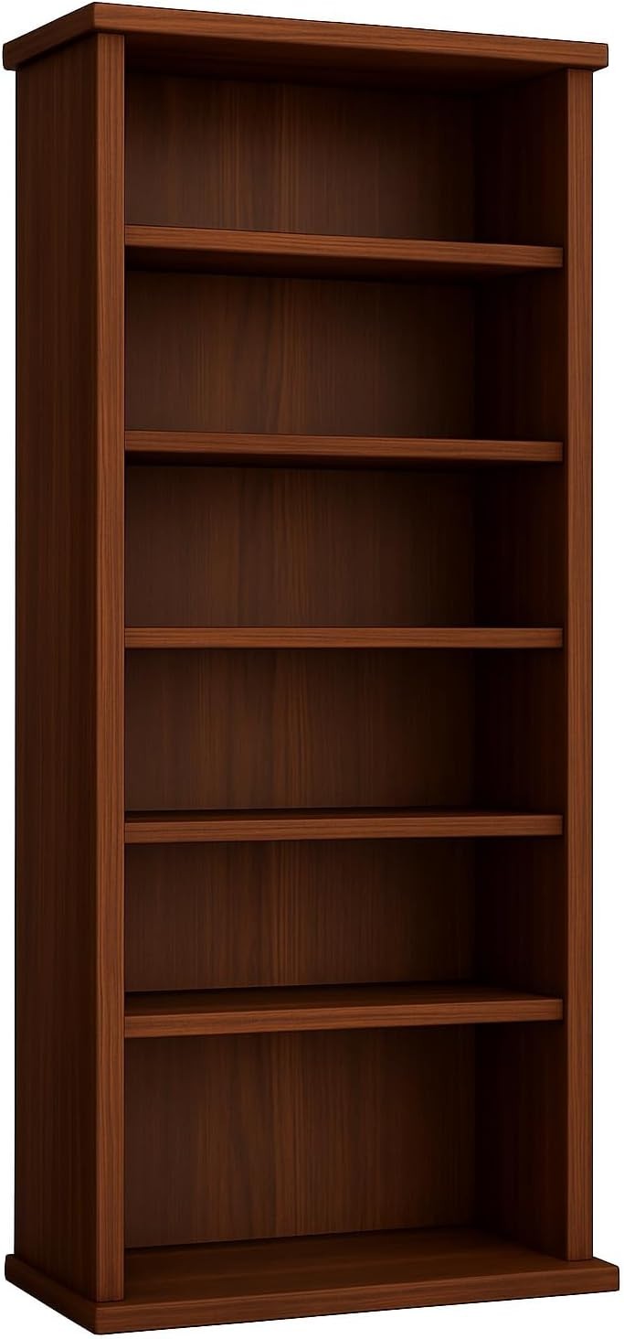 CD DVD Storage Tower Media Shelf Cabinet Holds 150 CDs 65 DVDs Walnut