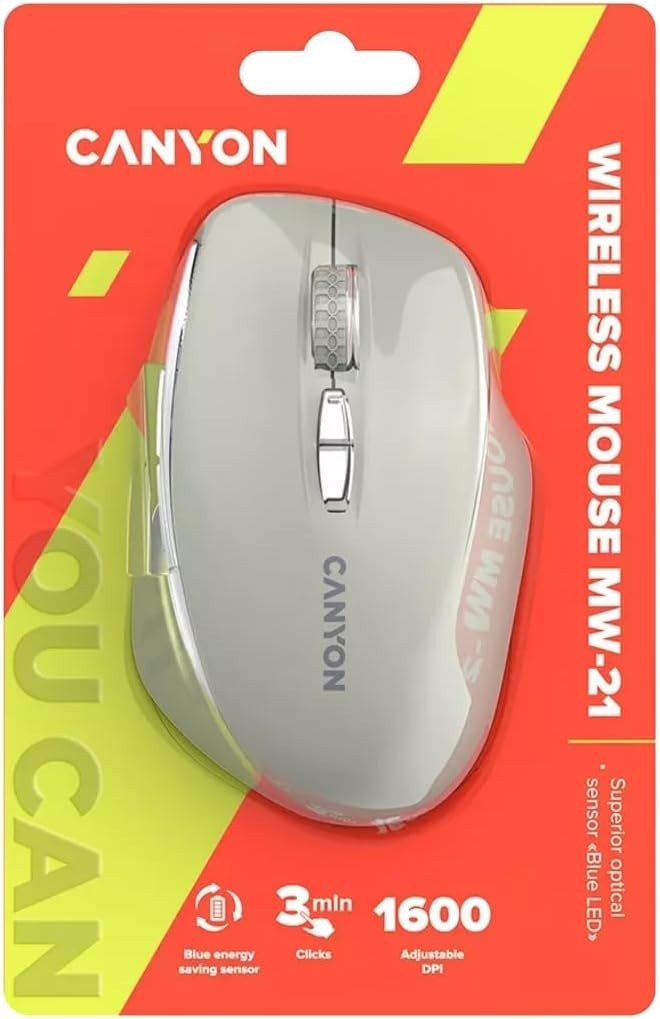 Wireless Optical Mouse 2.4GHz USB Blue LED Silent Click 3 DPI Levels