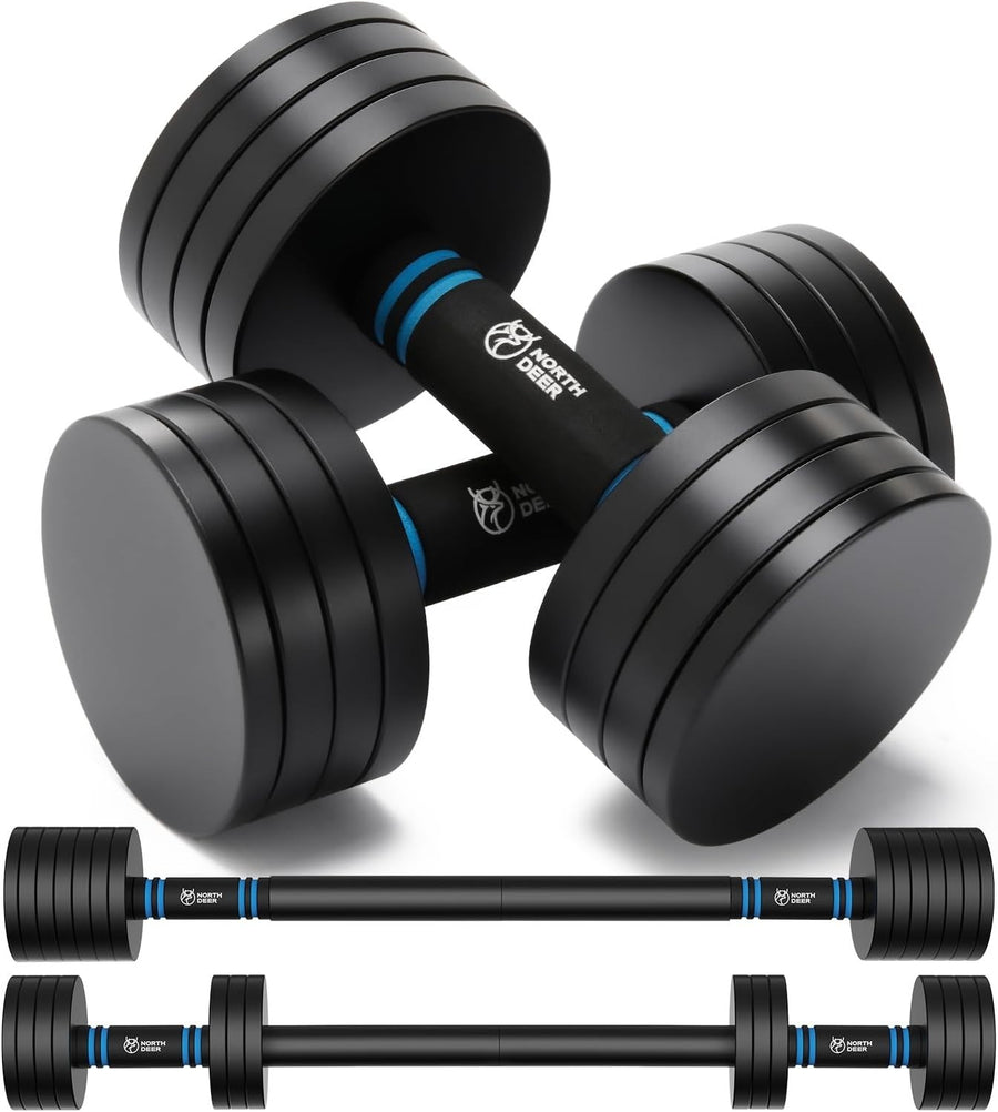 10kg Adjustable Dumbbells Pair Barbell Set Compact Home Gym Weights