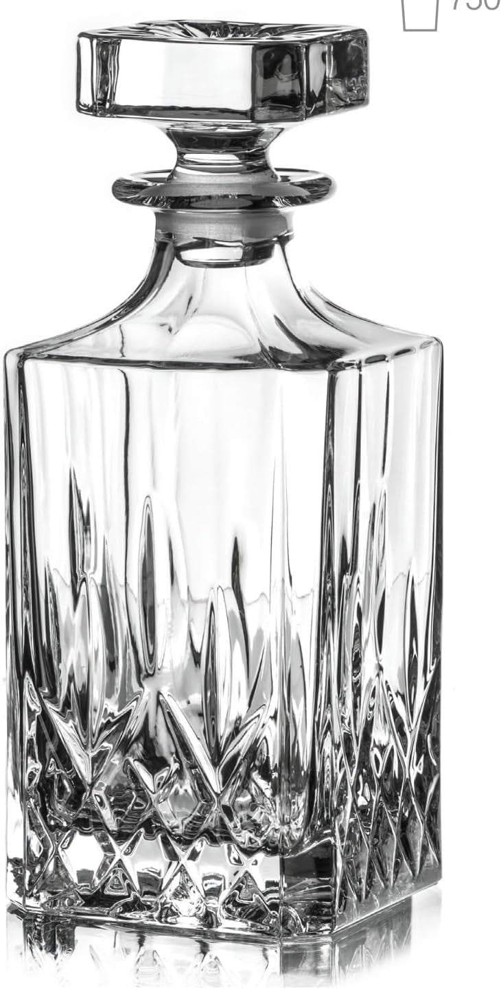 750ml Crystal Whiskey Decanter Cut Glass Design Luxury Gift Box Men Home Bar