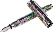 Luxury Blue Abalone Shell Fountain Pen Fine Nib Gift Set