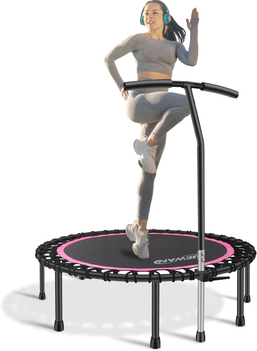 48in Silent Fitness Rebounder Adjustable Handle Indoor Cardio 150kg
