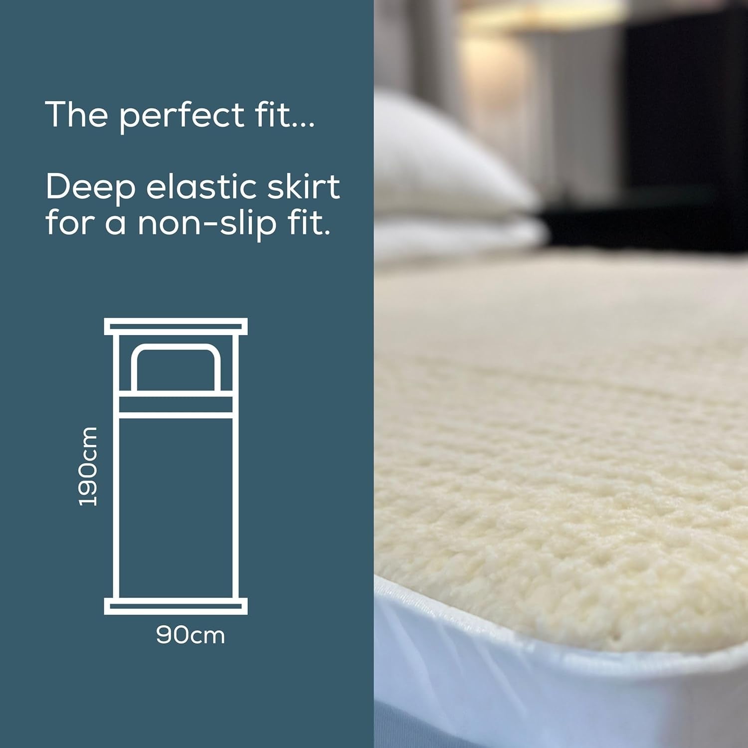Single Electric Heated Mattress Cover 6 Heat Settings Washable Fitted