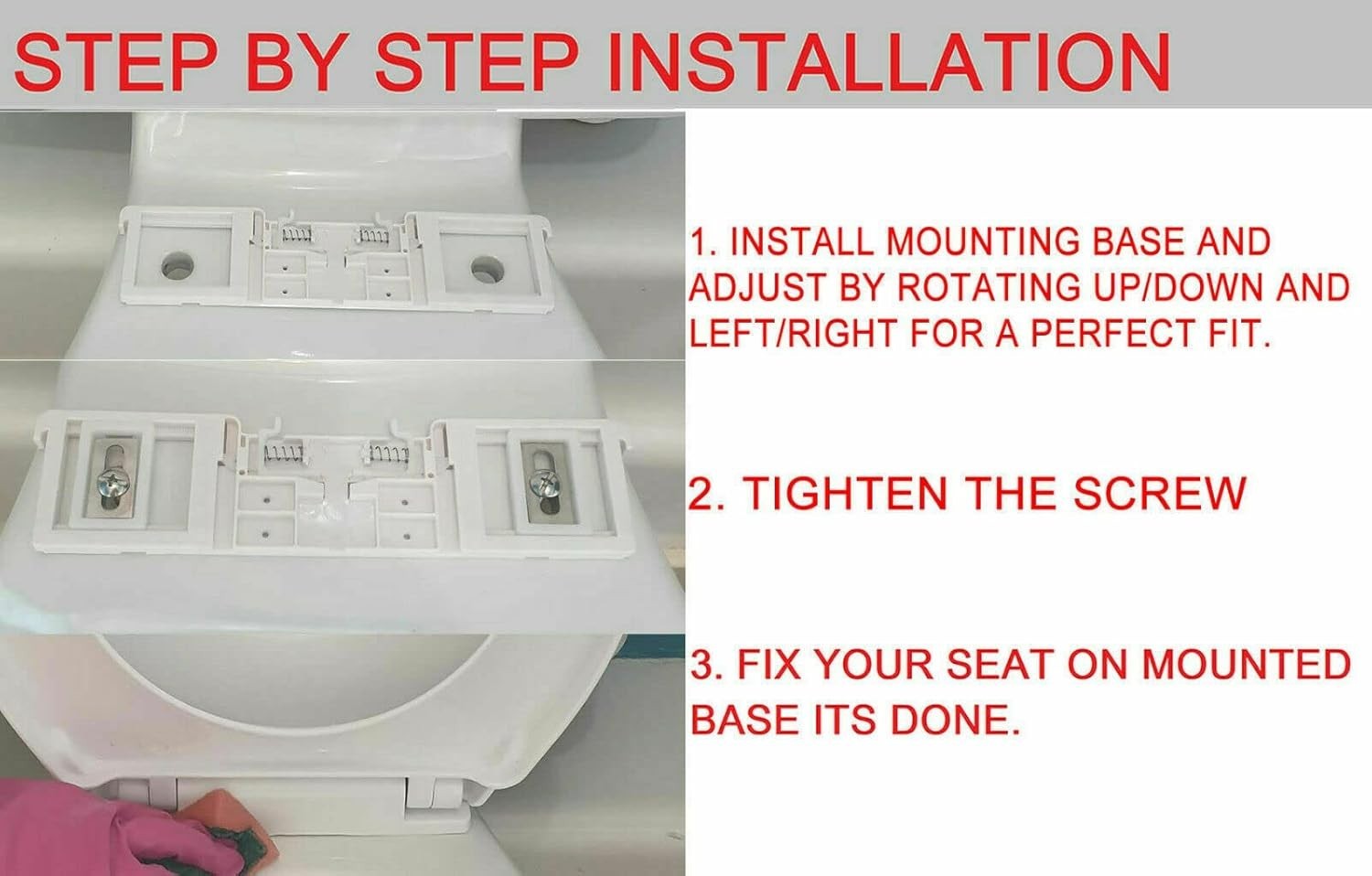 Oval Soft Close Toilet Seat White Quick Release Easy Install 42x36cm